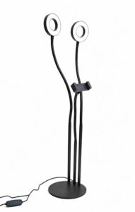 DOUBLE LED RING TABLE LAMP